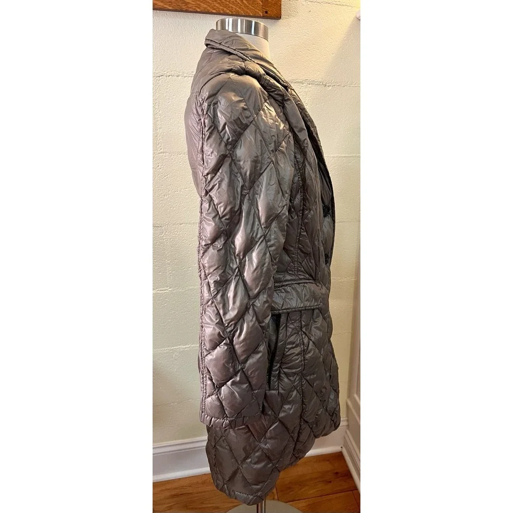 Jan Mayen Beige Goose Down Long Puffer Jacket Italian Size 46 (US‎ 12)